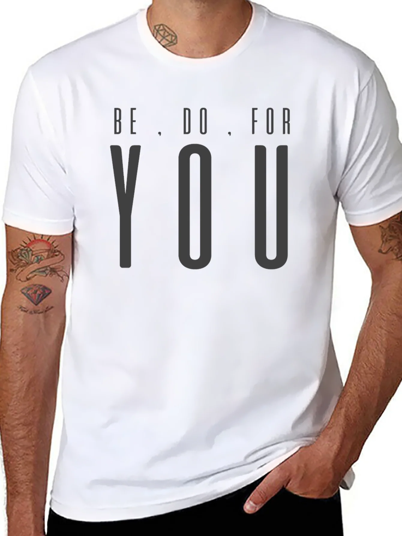 Be Do For You Stylish Black Graphic Tee