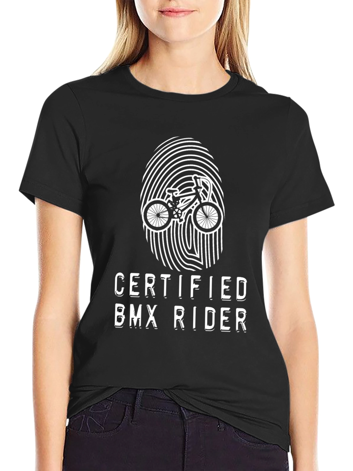 Certified BMX Rider Black Graphic T-Shirt