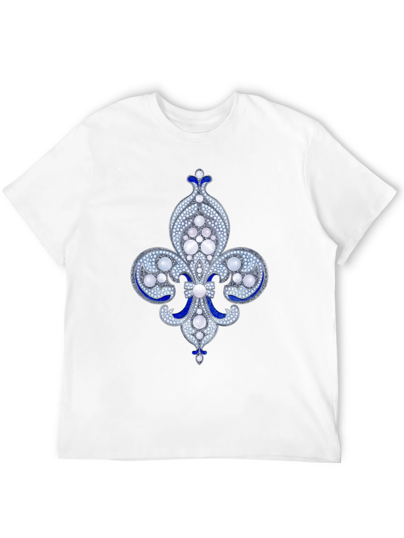 Elegant Fleur-de-lis Graphic Tee - Black