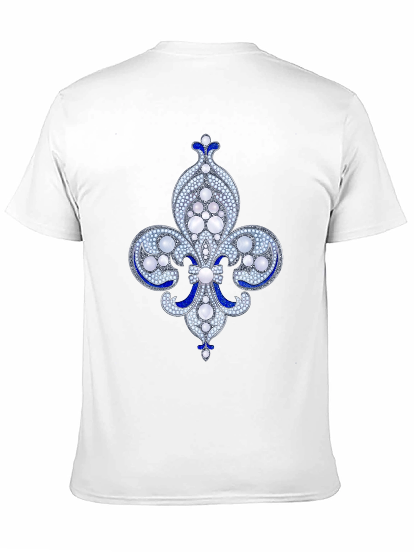 Elegant Fleur-de-lis Graphic Tee - Black