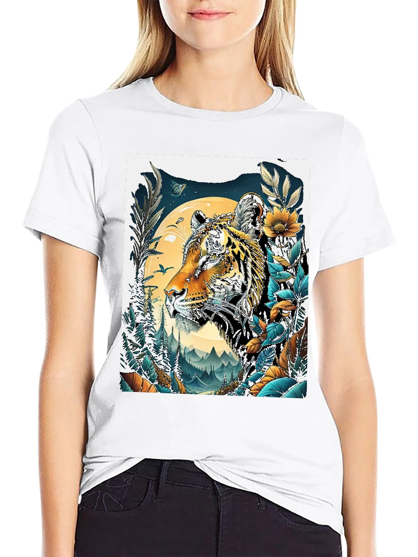 Tiger Graphic Tee - Nature Inspired Design