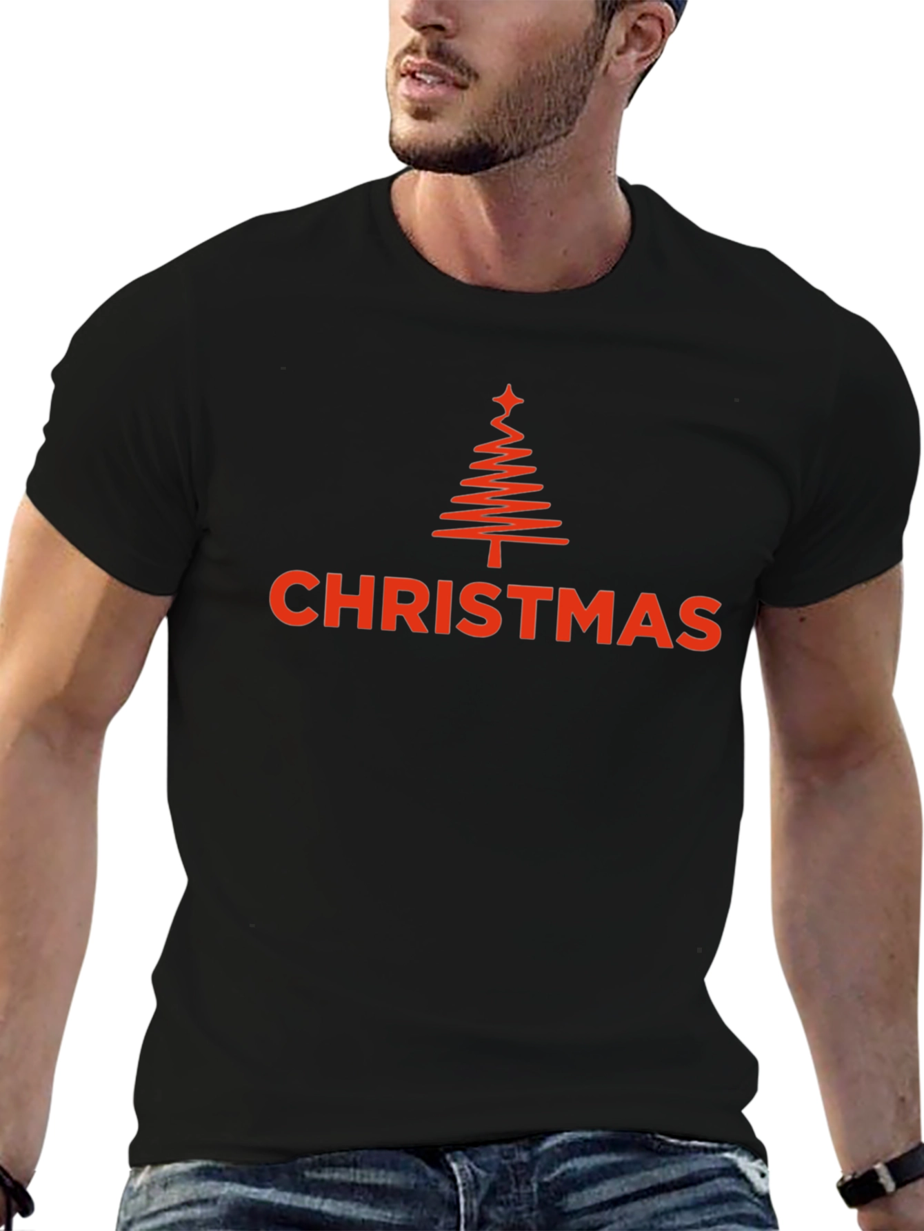 Christmas Tree Graphic Tee - Holiday Festive Shirt