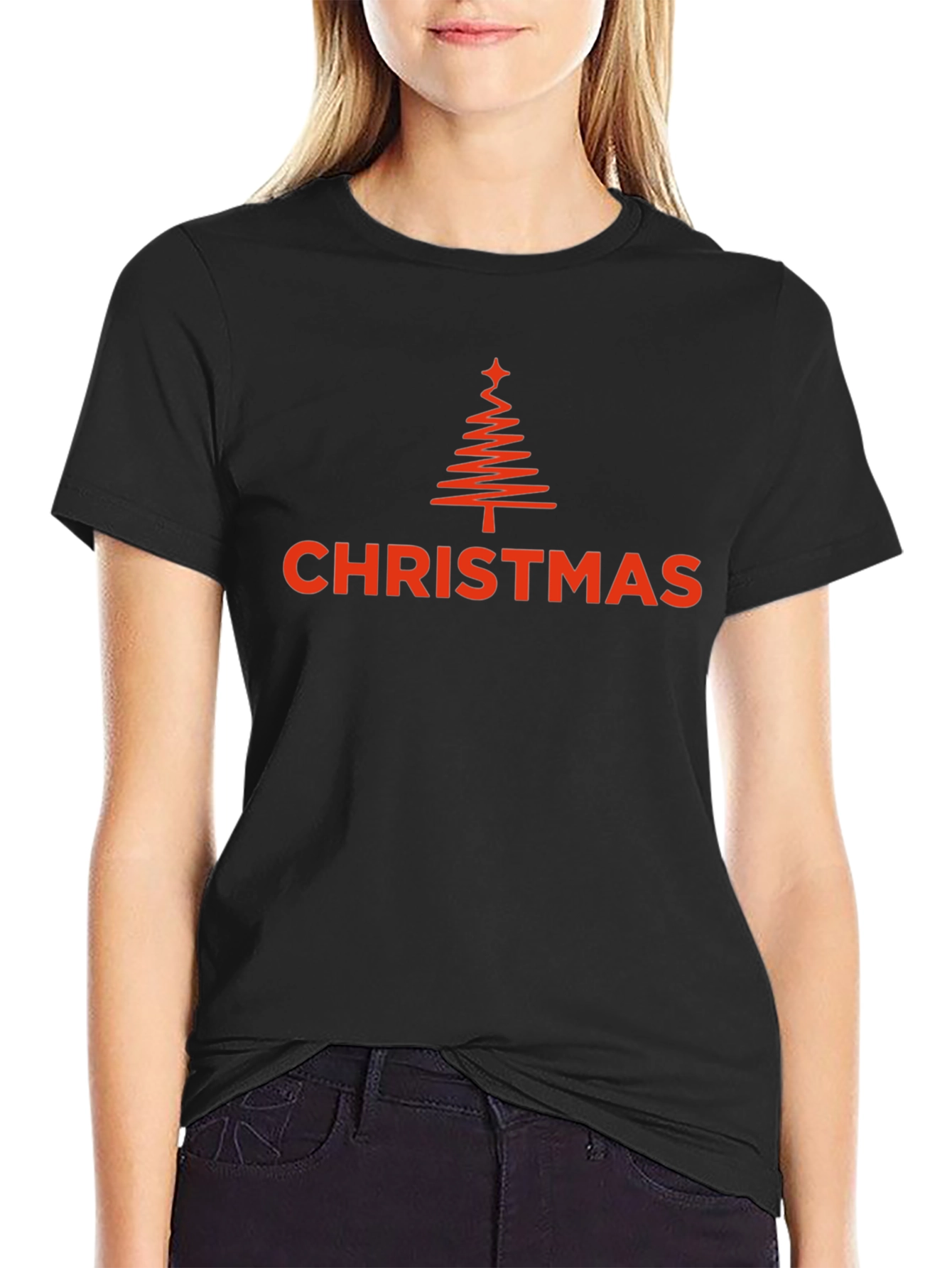 Christmas Tree Graphic Tee - Holiday Festive Shirt