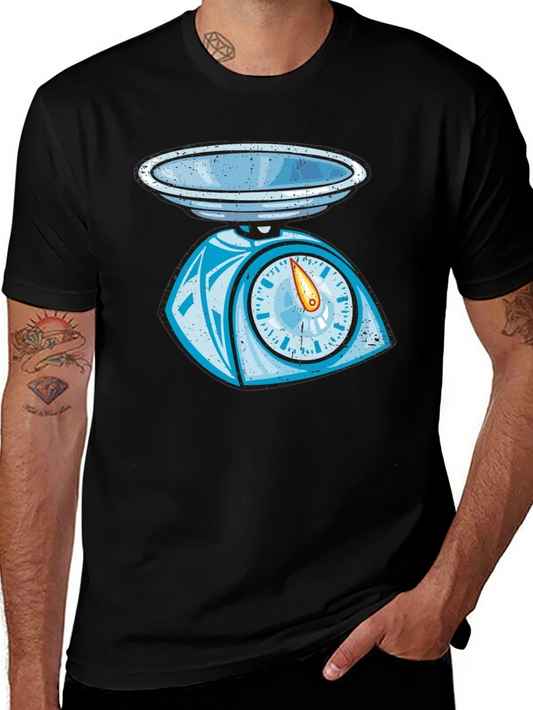 Vintage Style Kitchen Scale Graphic Tee - Black