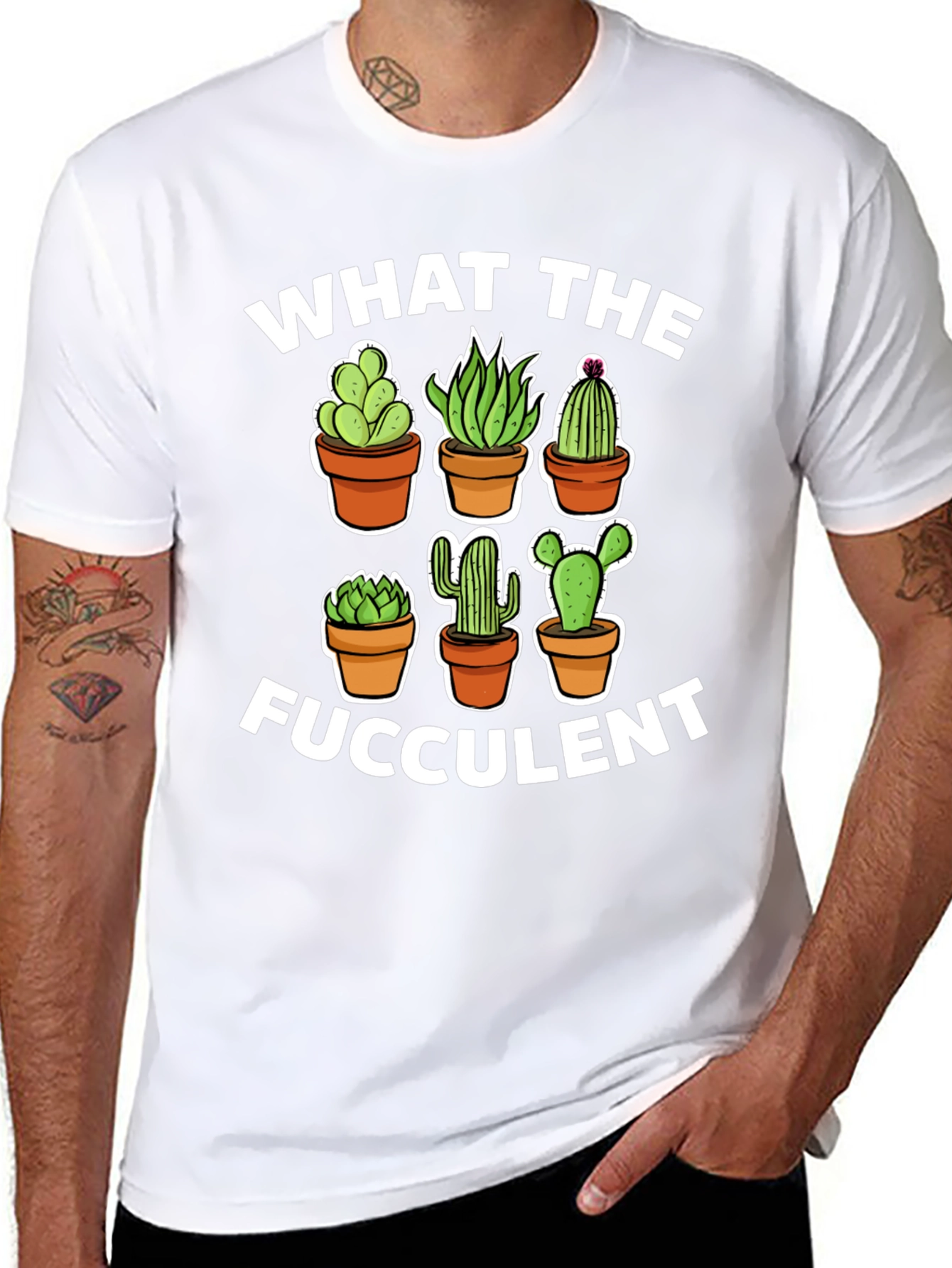 What The Fucculent T-Shirt | Cactus Lover Gift