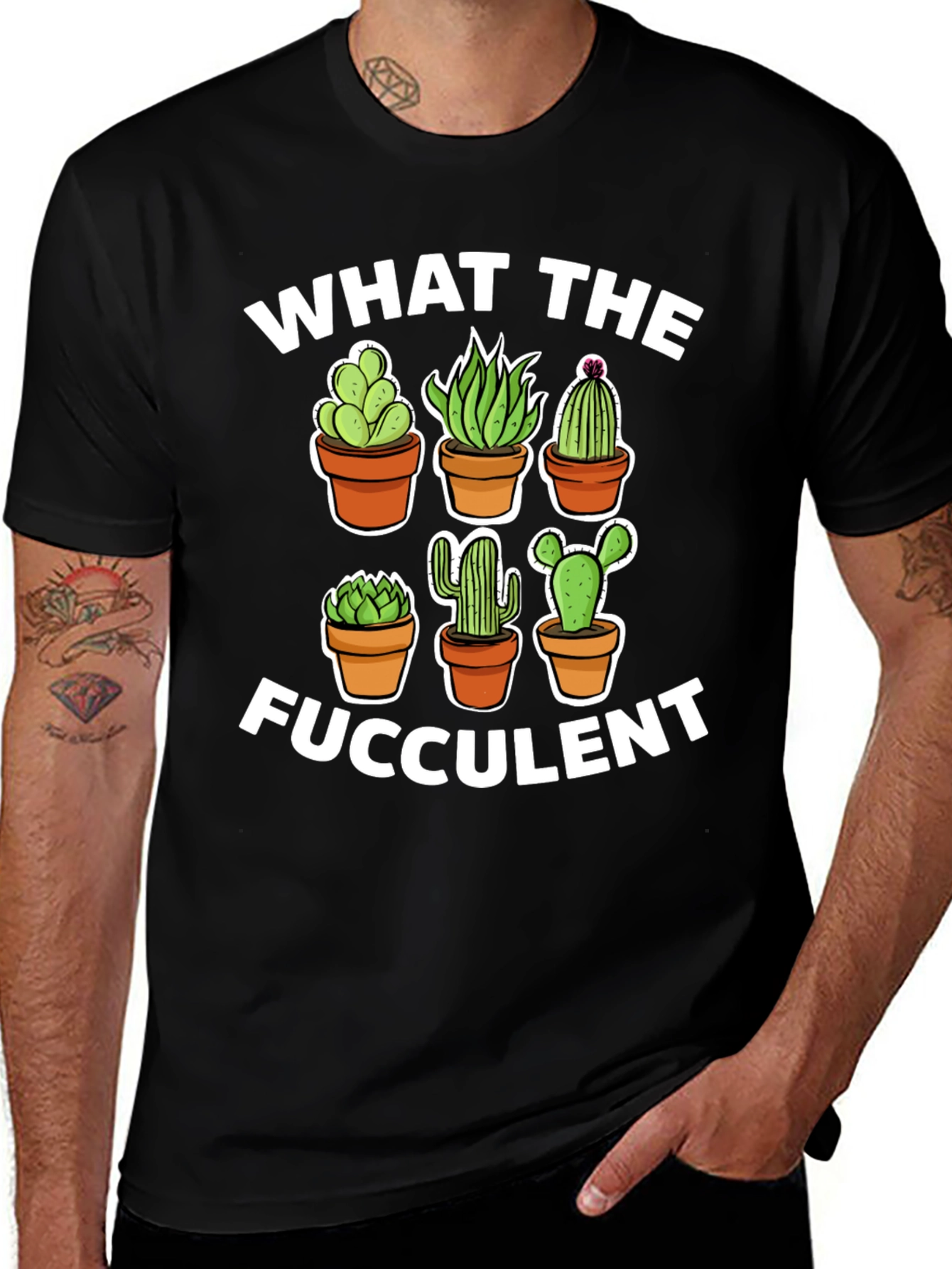 What The Fucculent T-Shirt | Cactus Lover Gift