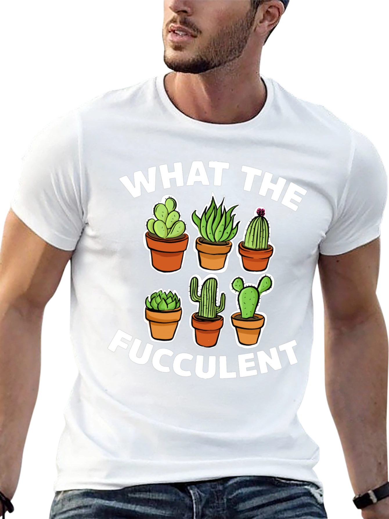 What The Fucculent T-Shirt | Cactus Lover Gift
