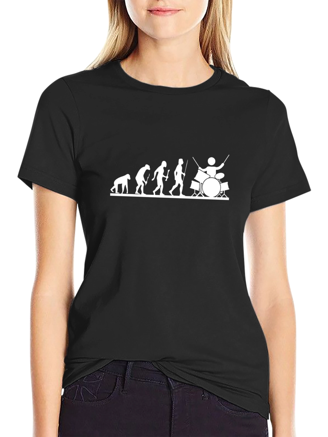Evolution of Drummer T-Shirt - Black