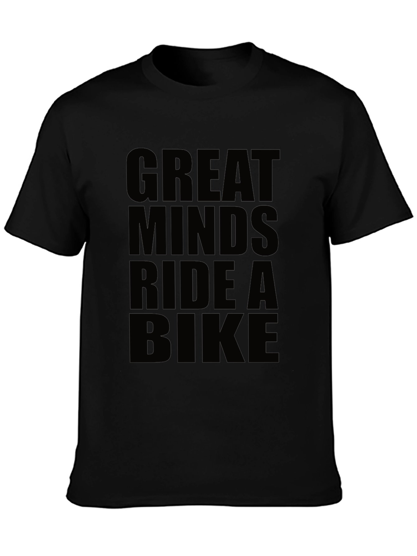 Great Minds Ride a Bike Black T-Shirt