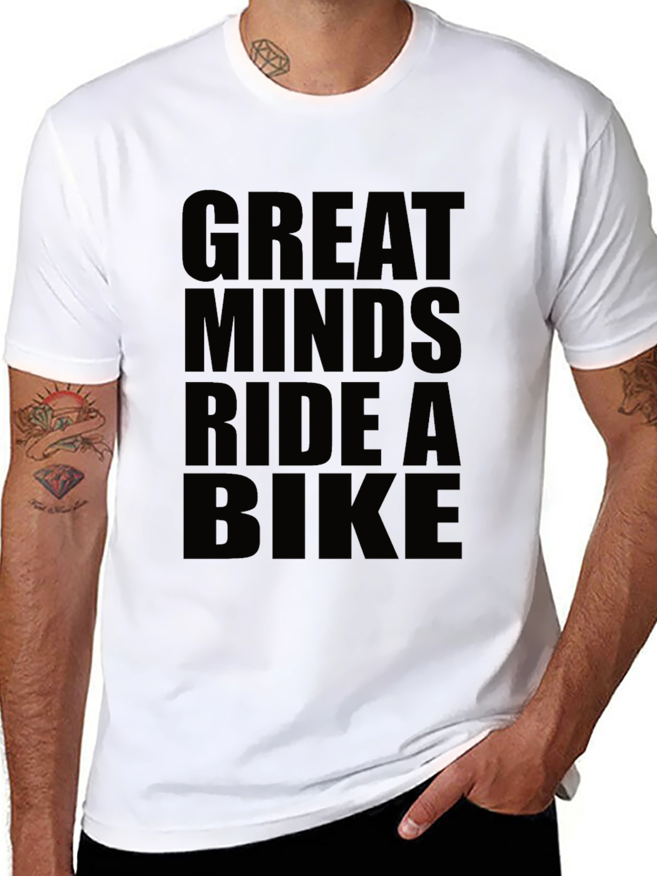 Great Minds Ride a Bike Black T-Shirt