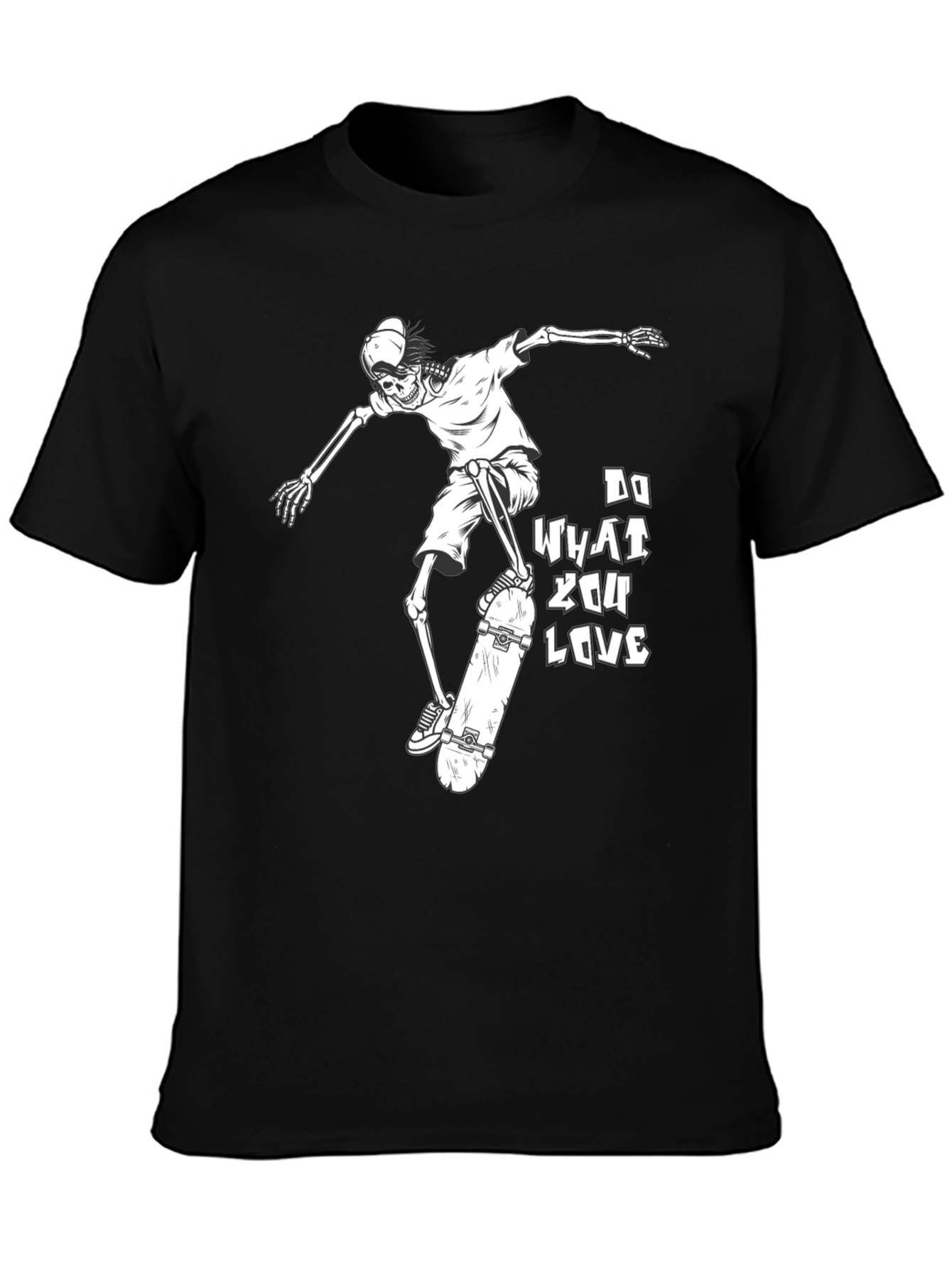 Skeleton Skateboarder Graphic T-Shirt