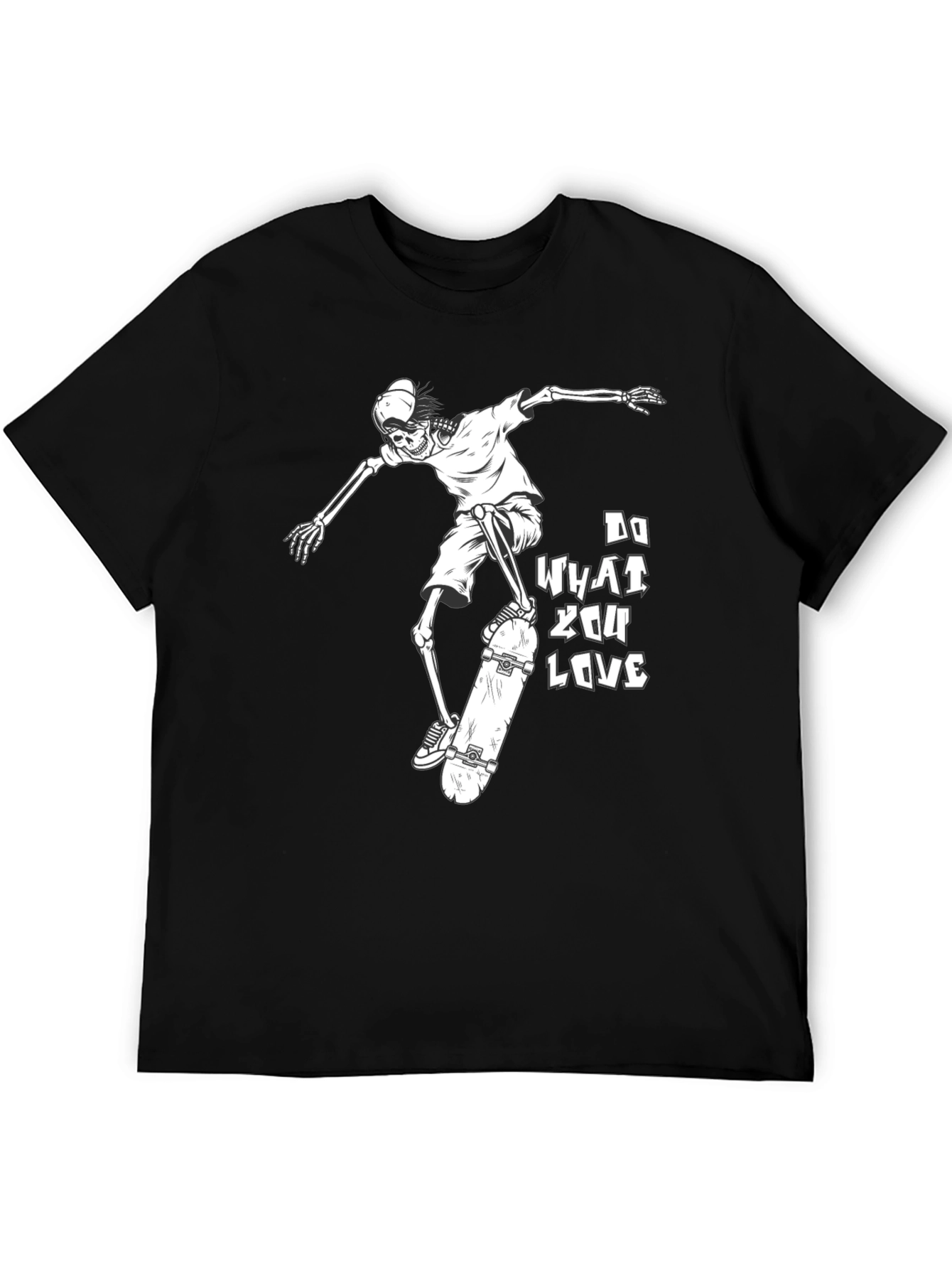 Skeleton Skateboarder Graphic T-Shirt