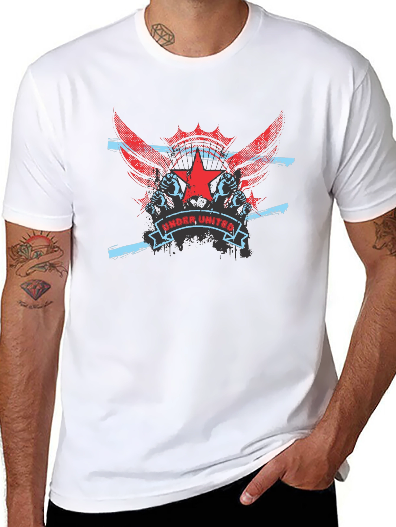 Under United Graphic Print Mens Black T-Shirt