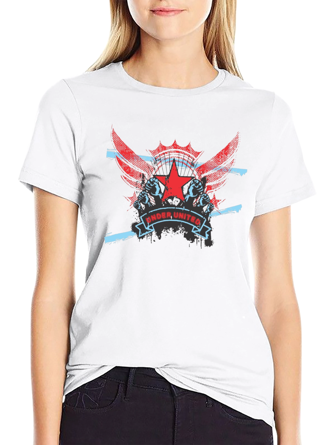 Under United Graphic Print Mens Black T-Shirt