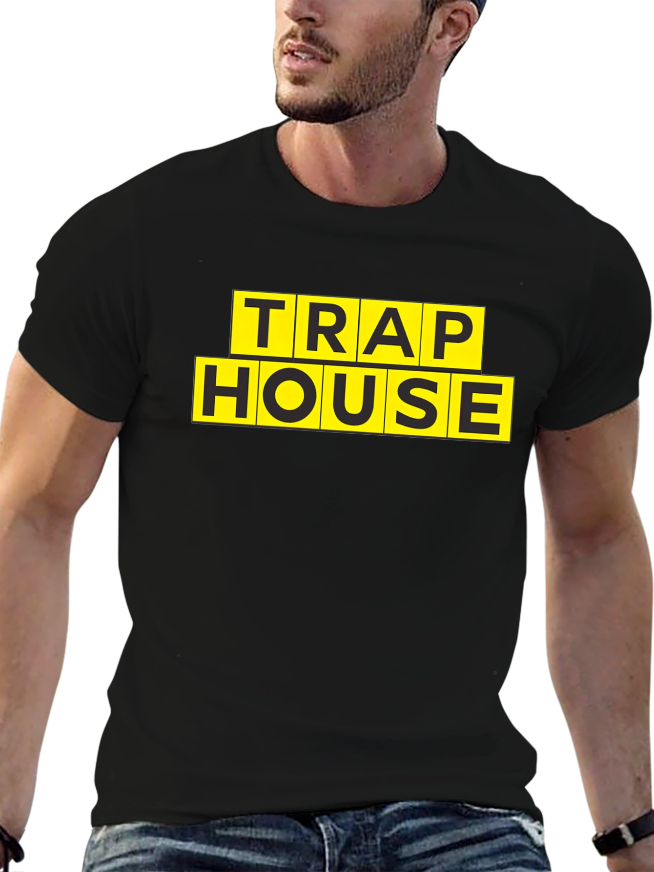 Trap House Graphic Print T-Shirt