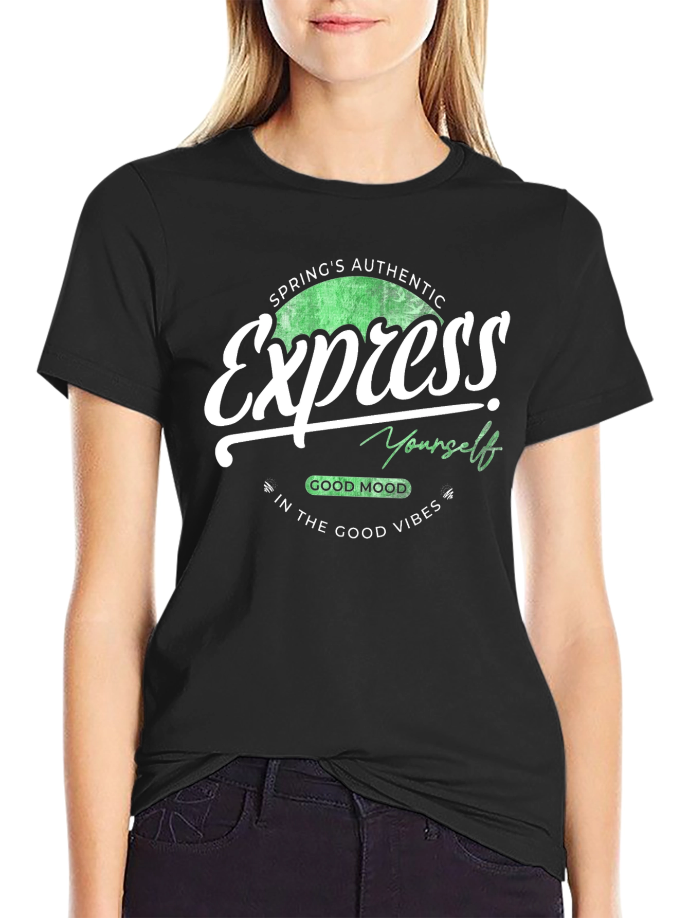 Express Yourself Graphic Tee - Black