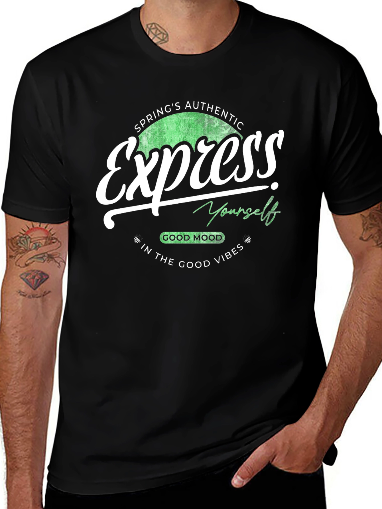 Express Yourself Graphic Tee - Black