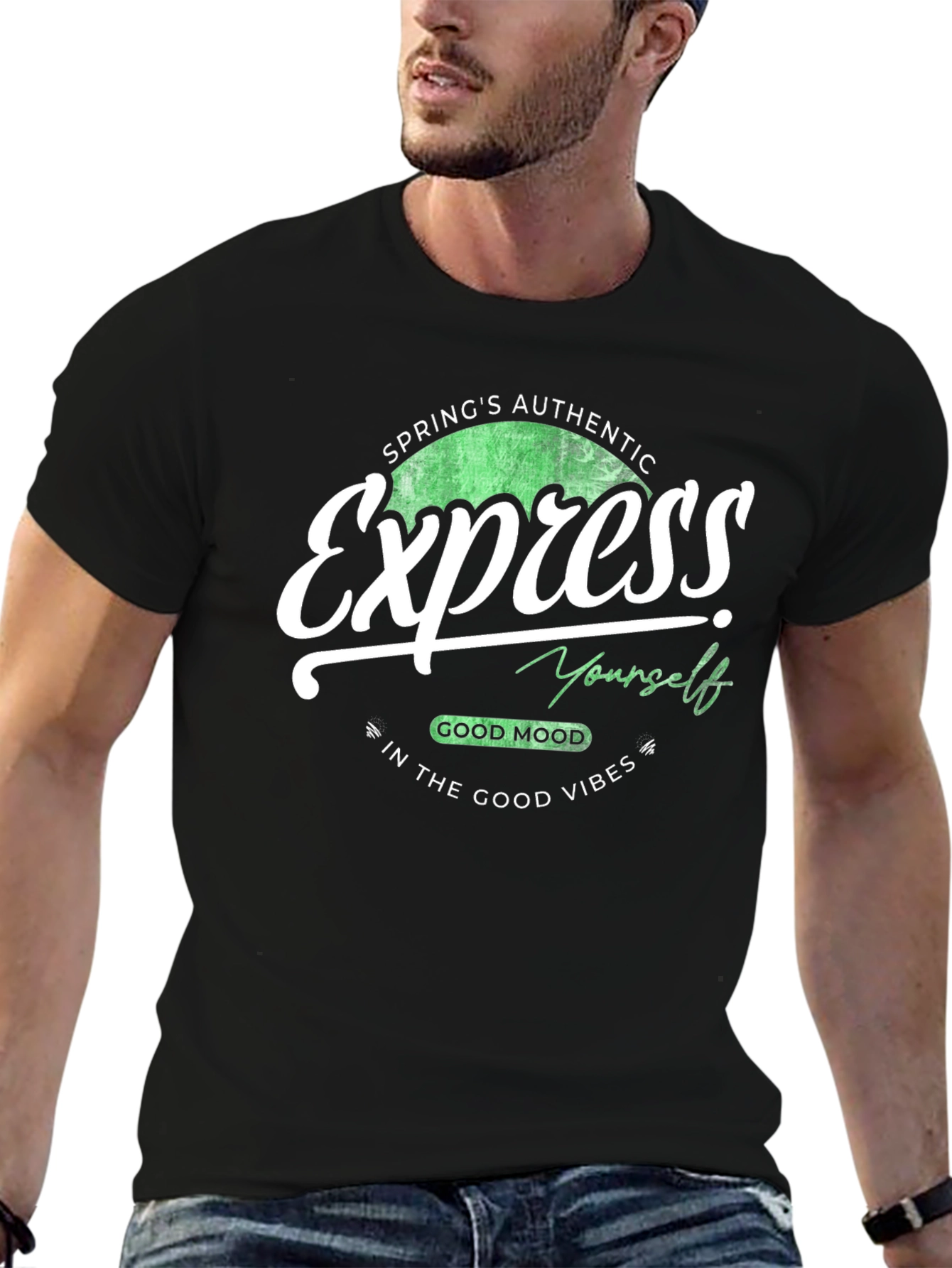 Express Yourself Graphic Tee - Black