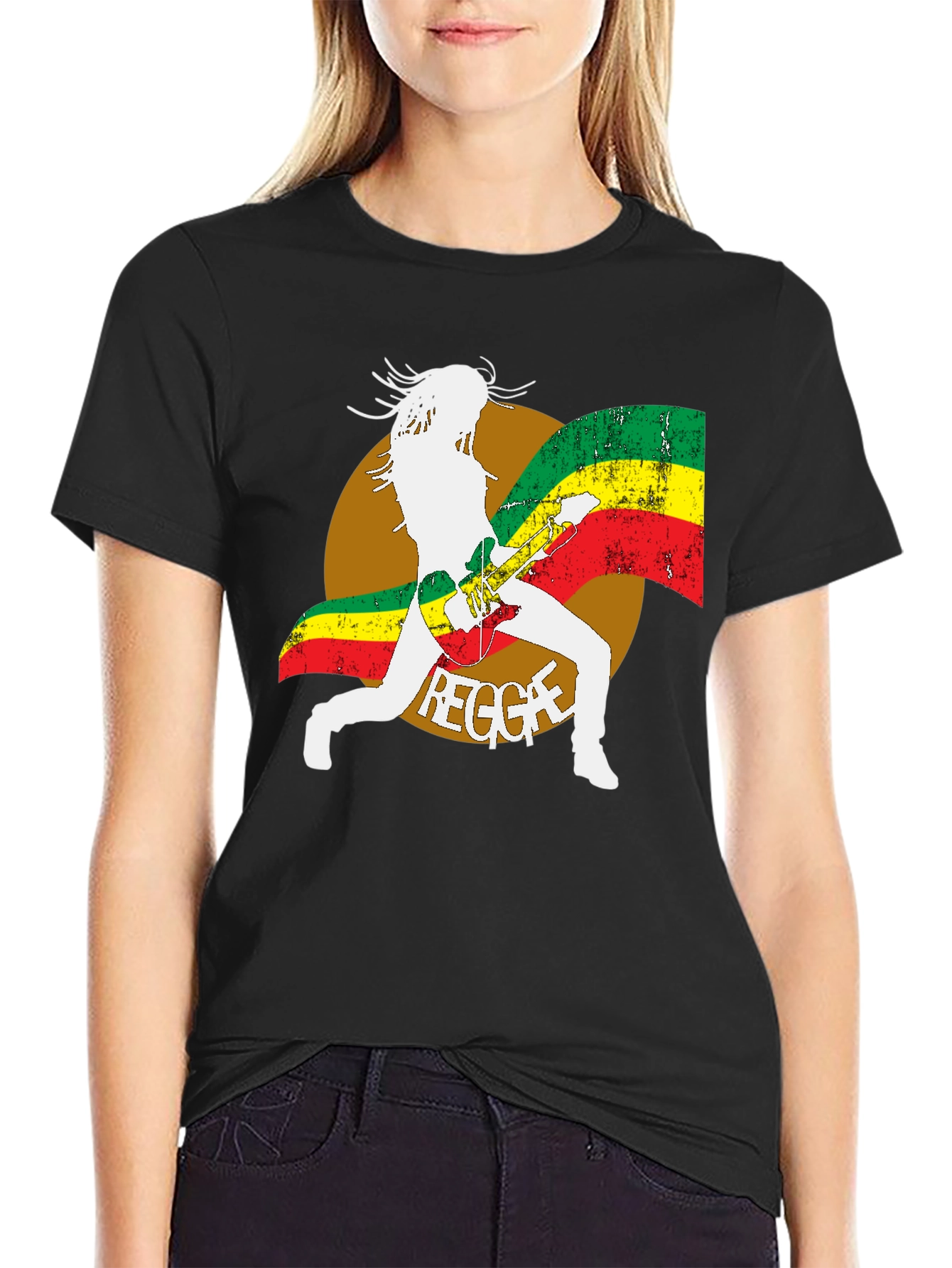 Reggae Guitar Player Graphic T-Shirt