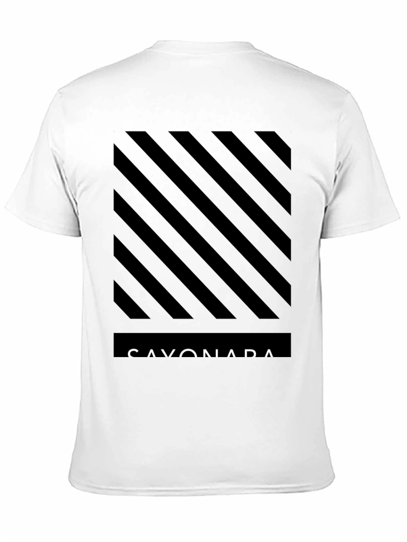 Diagonal Stripe Graphic Tee