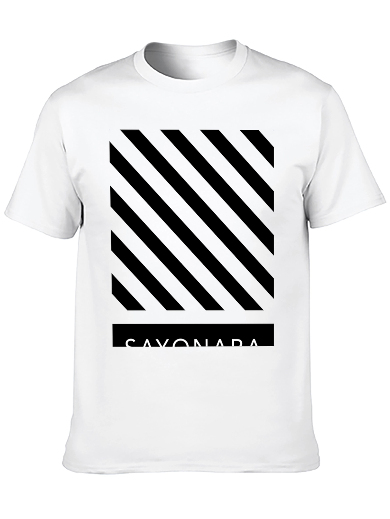 Diagonal Stripe Graphic Tee