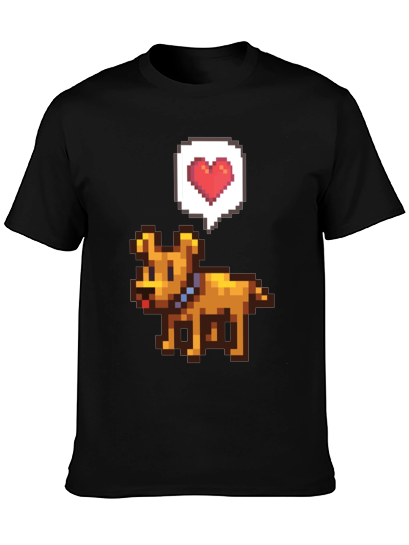 Pixel Art Dog T-Shirt - Gamer Style