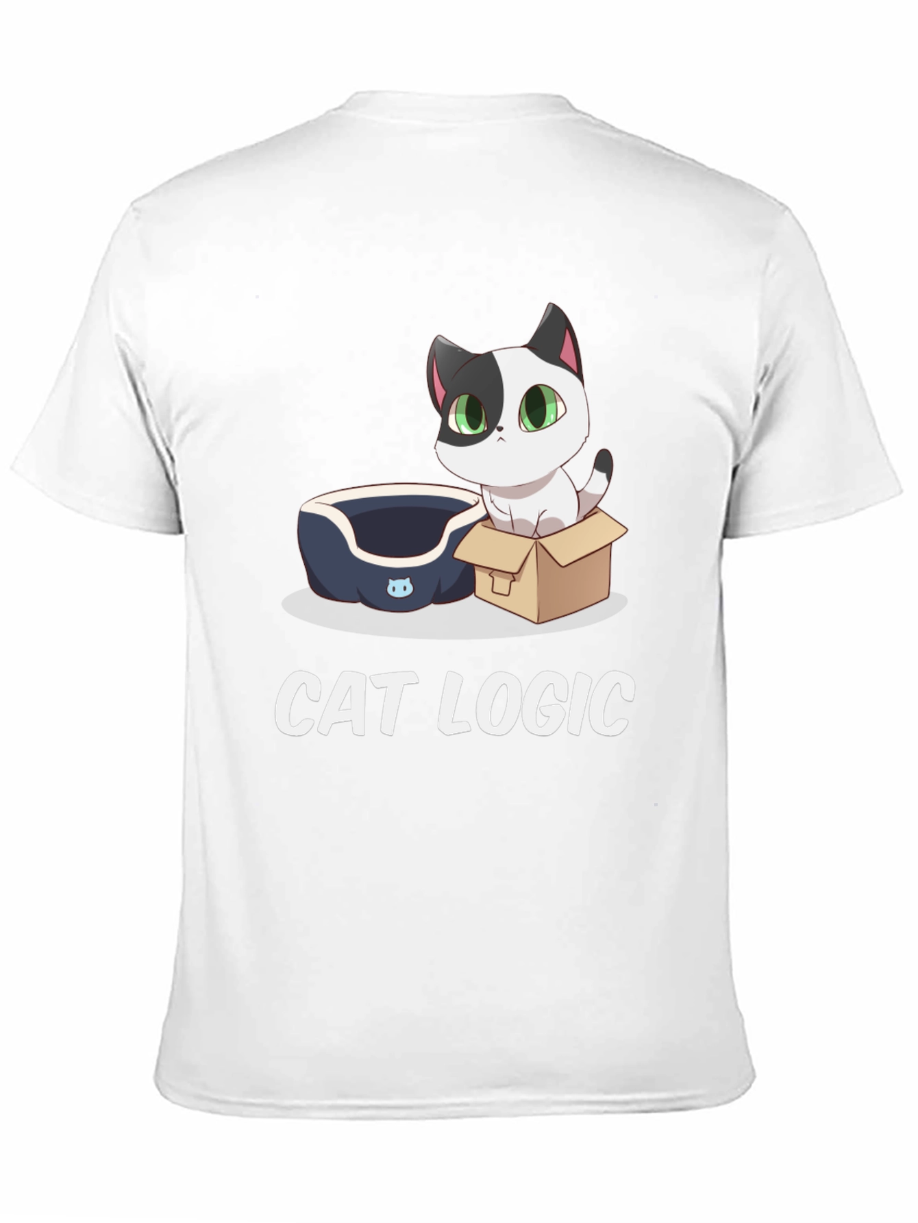 Cat Logic T-Shirt: Cute Cartoon Cat Design