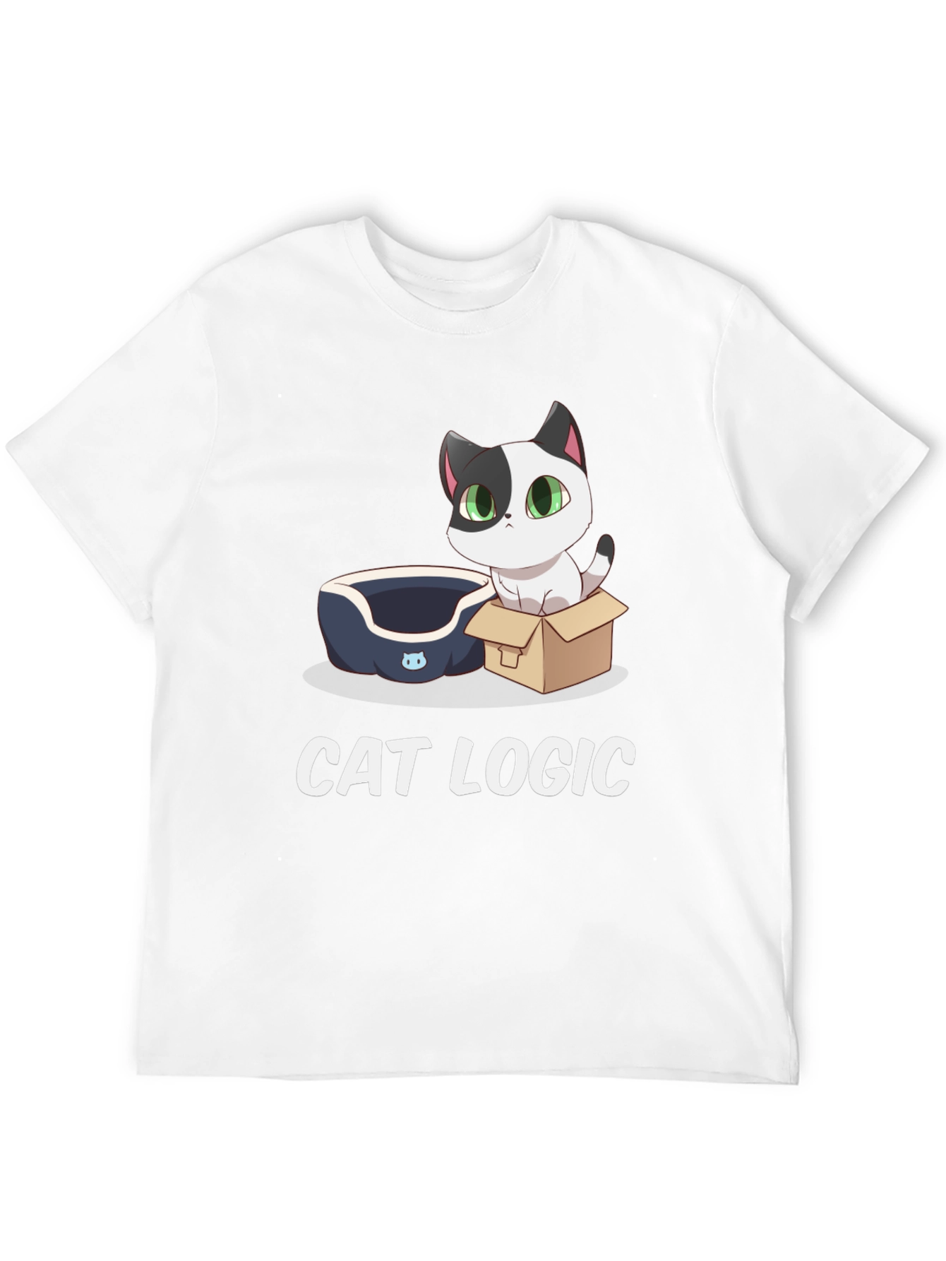 Cat Logic T-Shirt: Cute Cartoon Cat Design