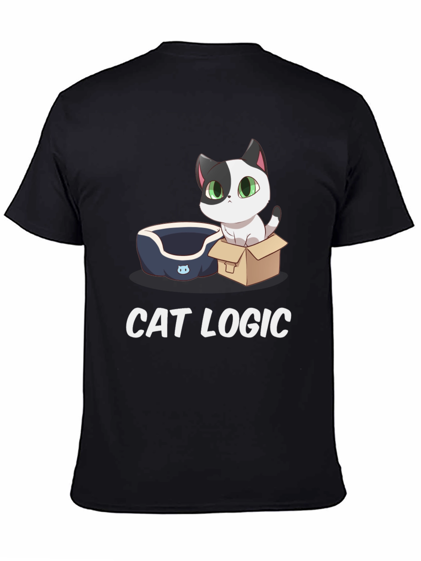 Cat Logic T-Shirt: Cute Cartoon Cat Design