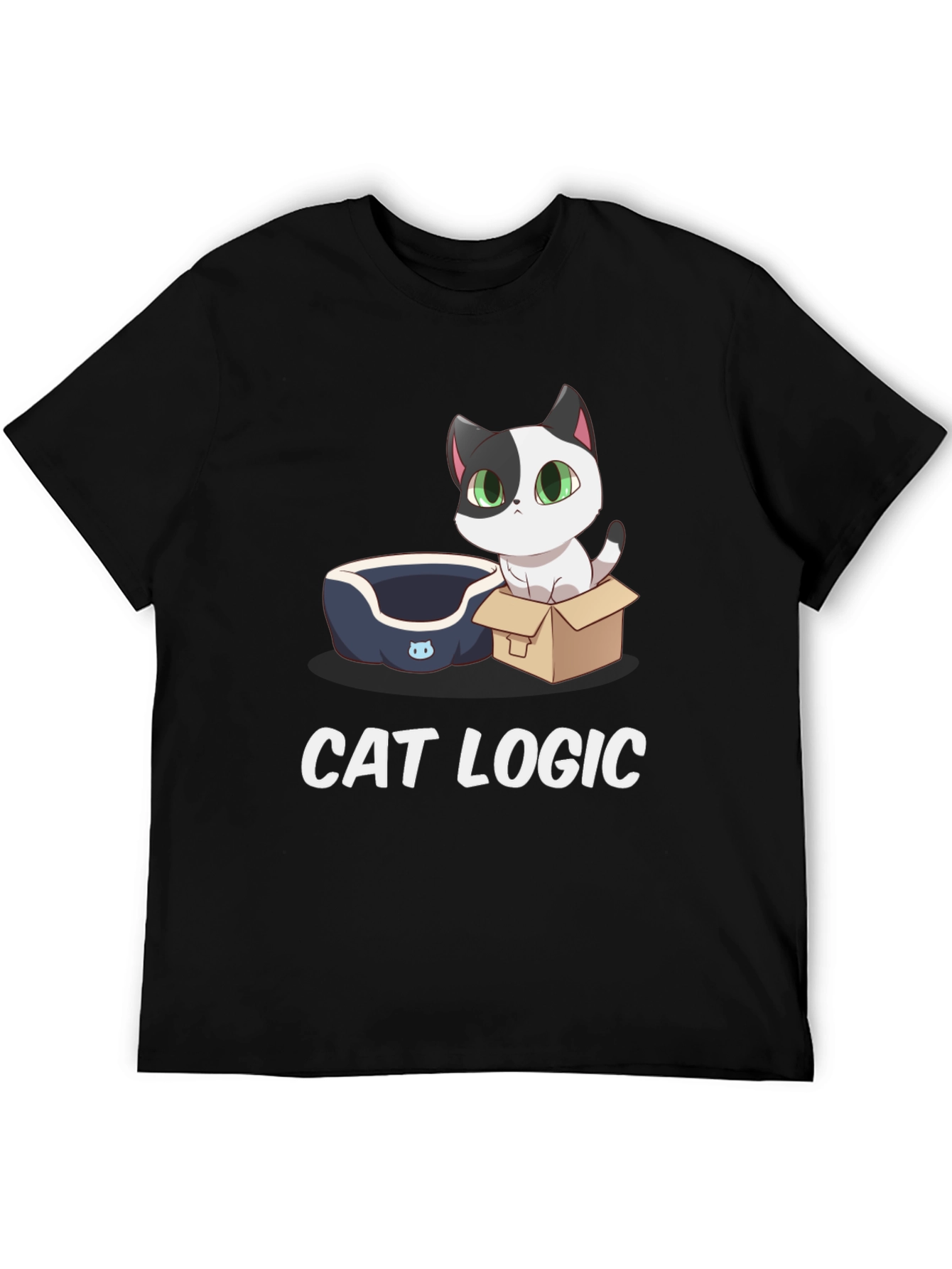 Cat Logic T-Shirt: Cute Cartoon Cat Design
