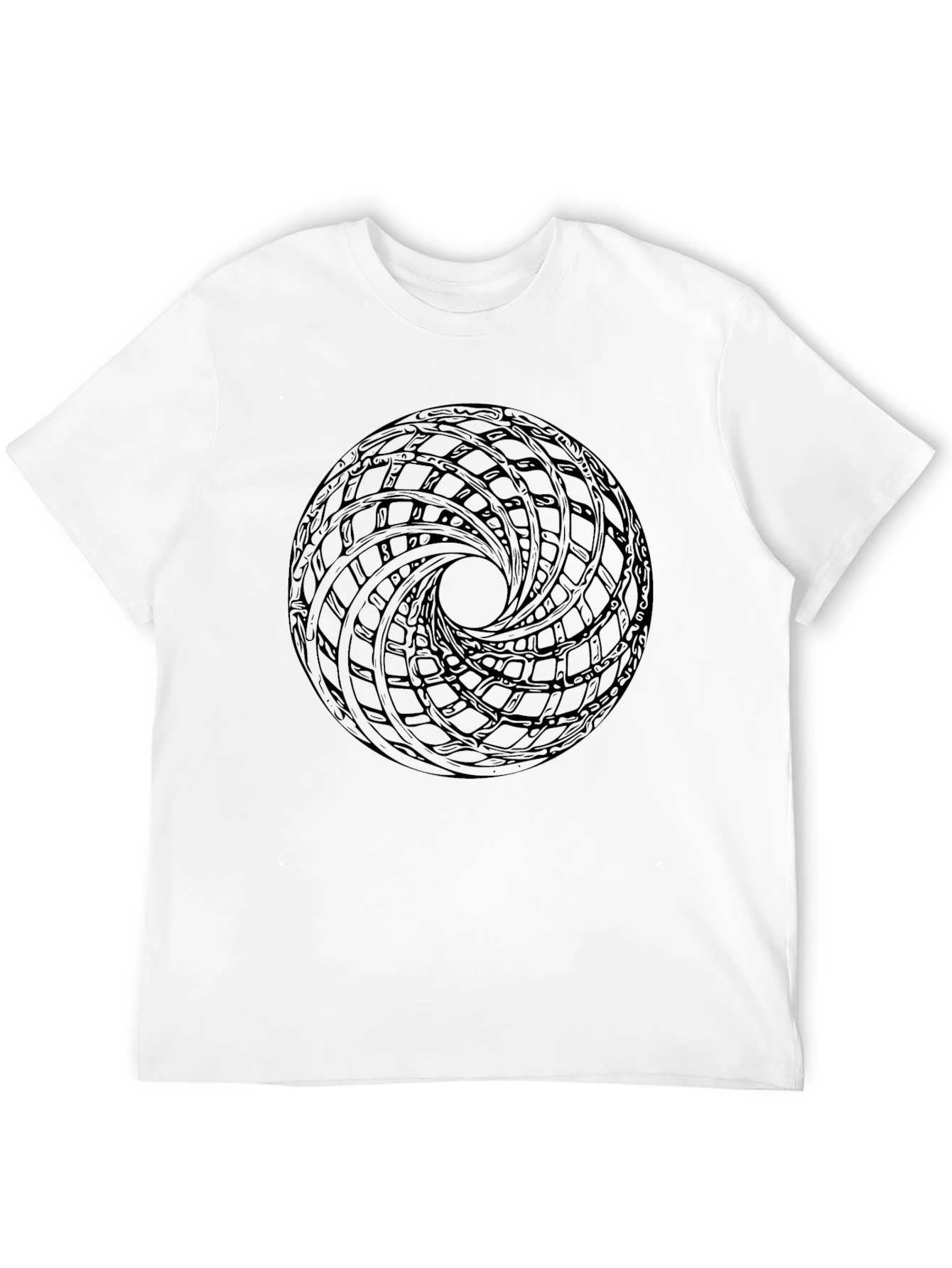 Abstract Geometric Circle Graphic Tee - Modern Style