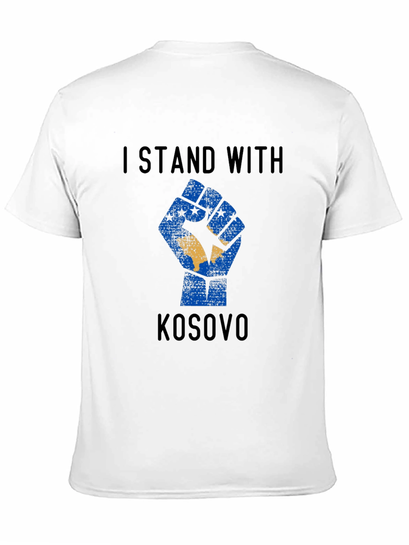 I Stand With Kosovo Graphic T-Shirt - Black