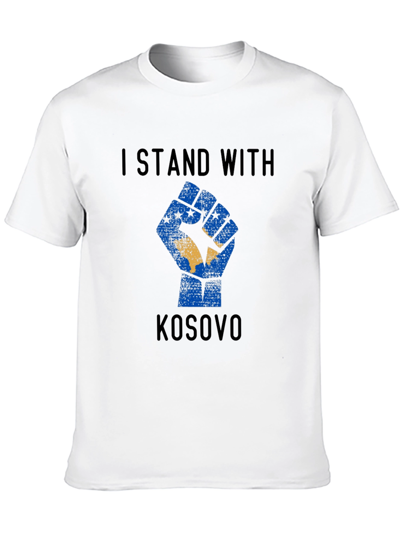 I Stand With Kosovo Graphic T-Shirt - Black