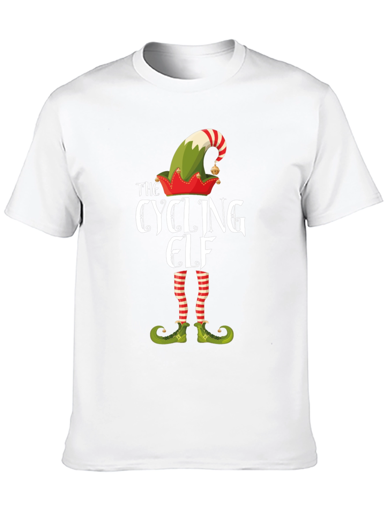 The Cycling Elf T-Shirt - Holiday Festive Tee