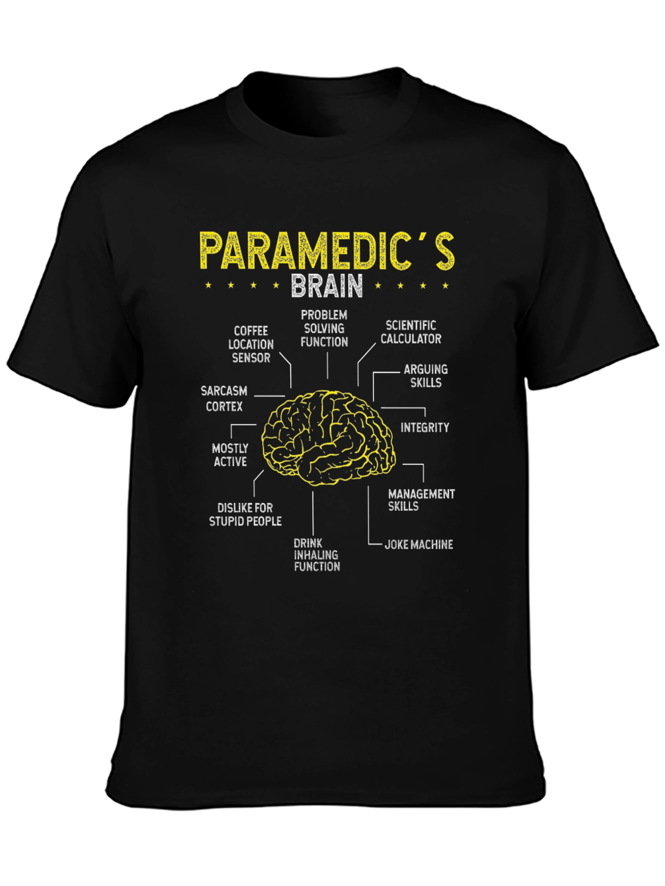 Paramedic Brain Anatomy T-Shirt - Funny EMT Tee