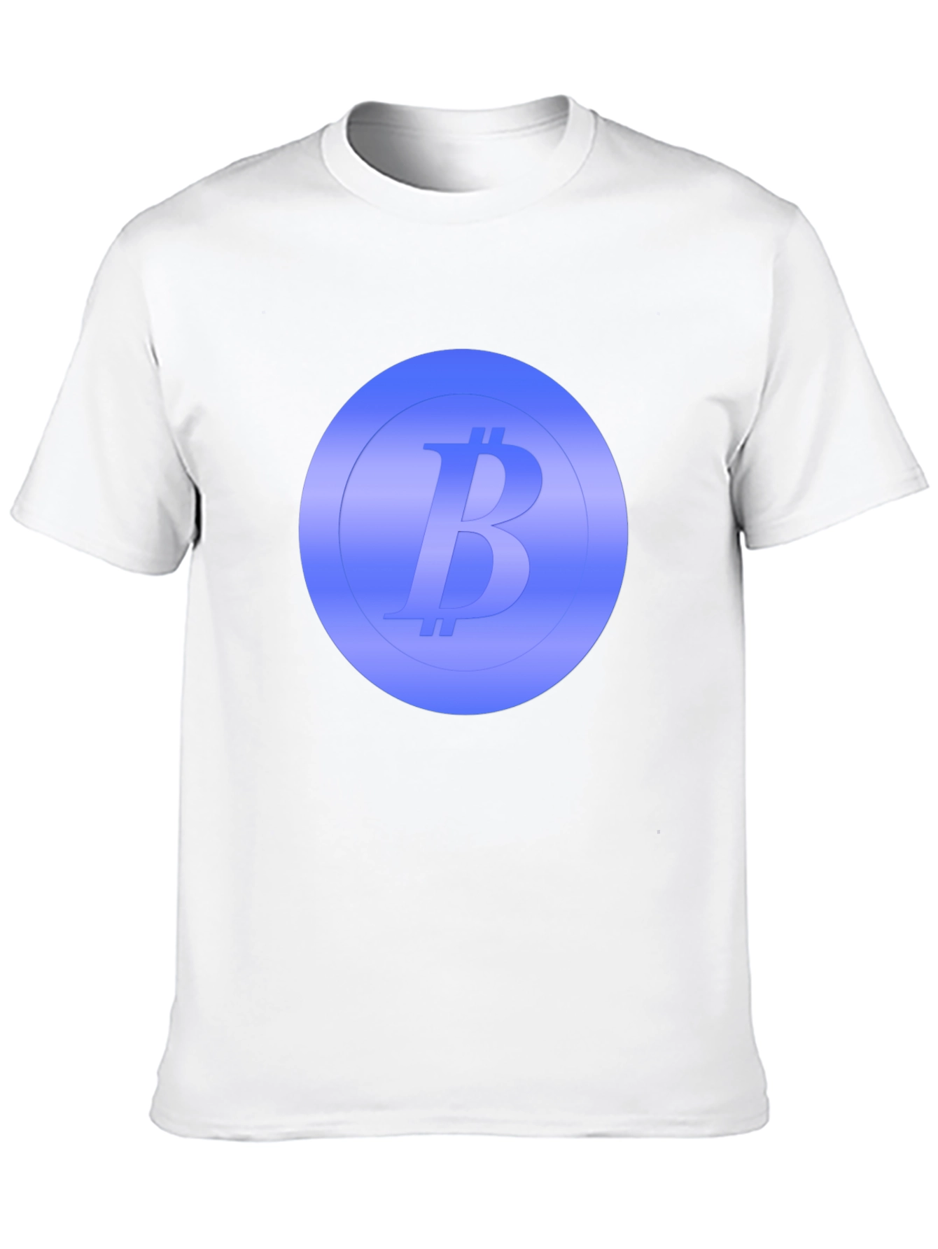 Bitcoin Blue Emblem Black T-Shirt