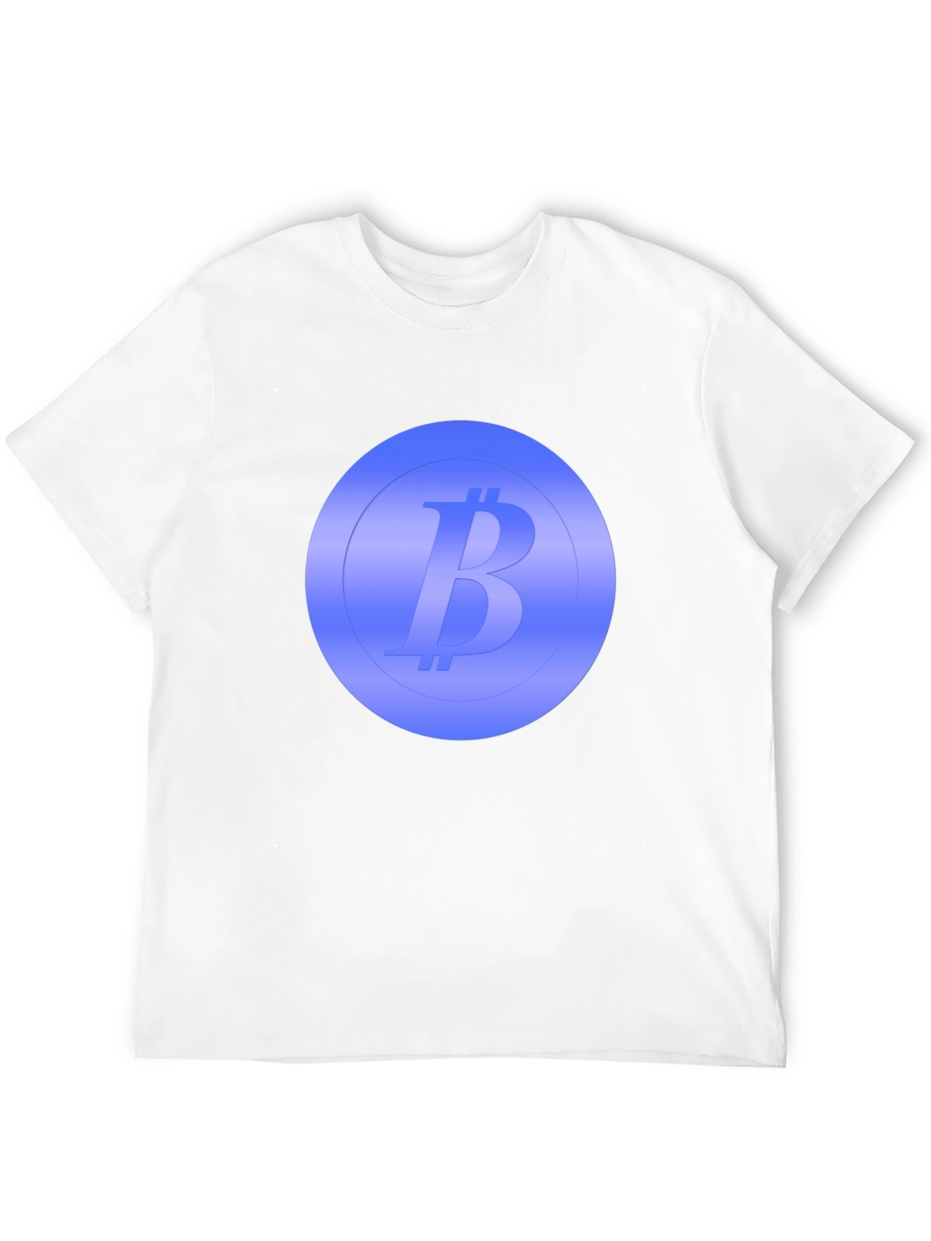 Bitcoin Blue Emblem Black T-Shirt
