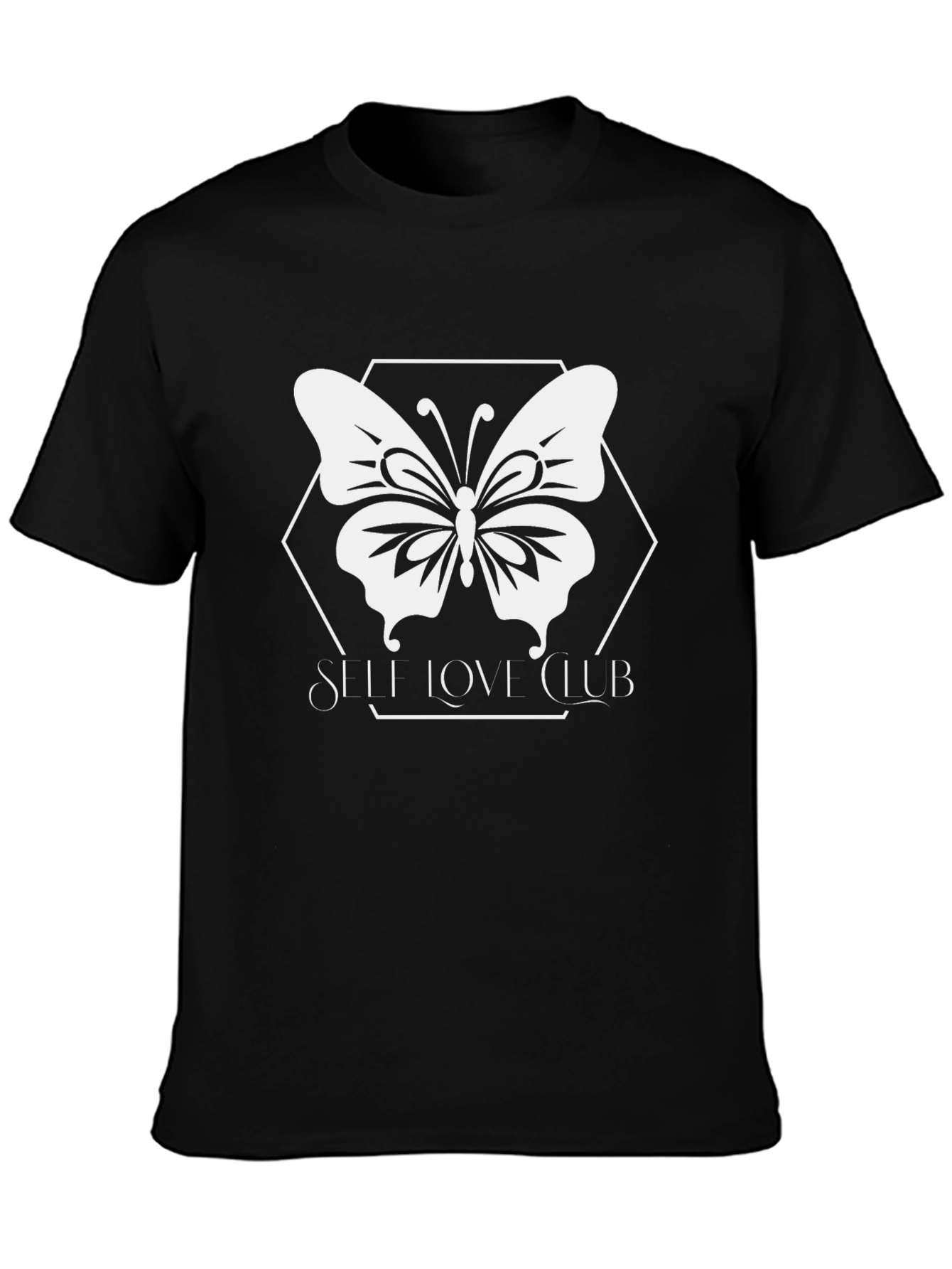 Self Love Club Butterfly Graphic Tee - Black