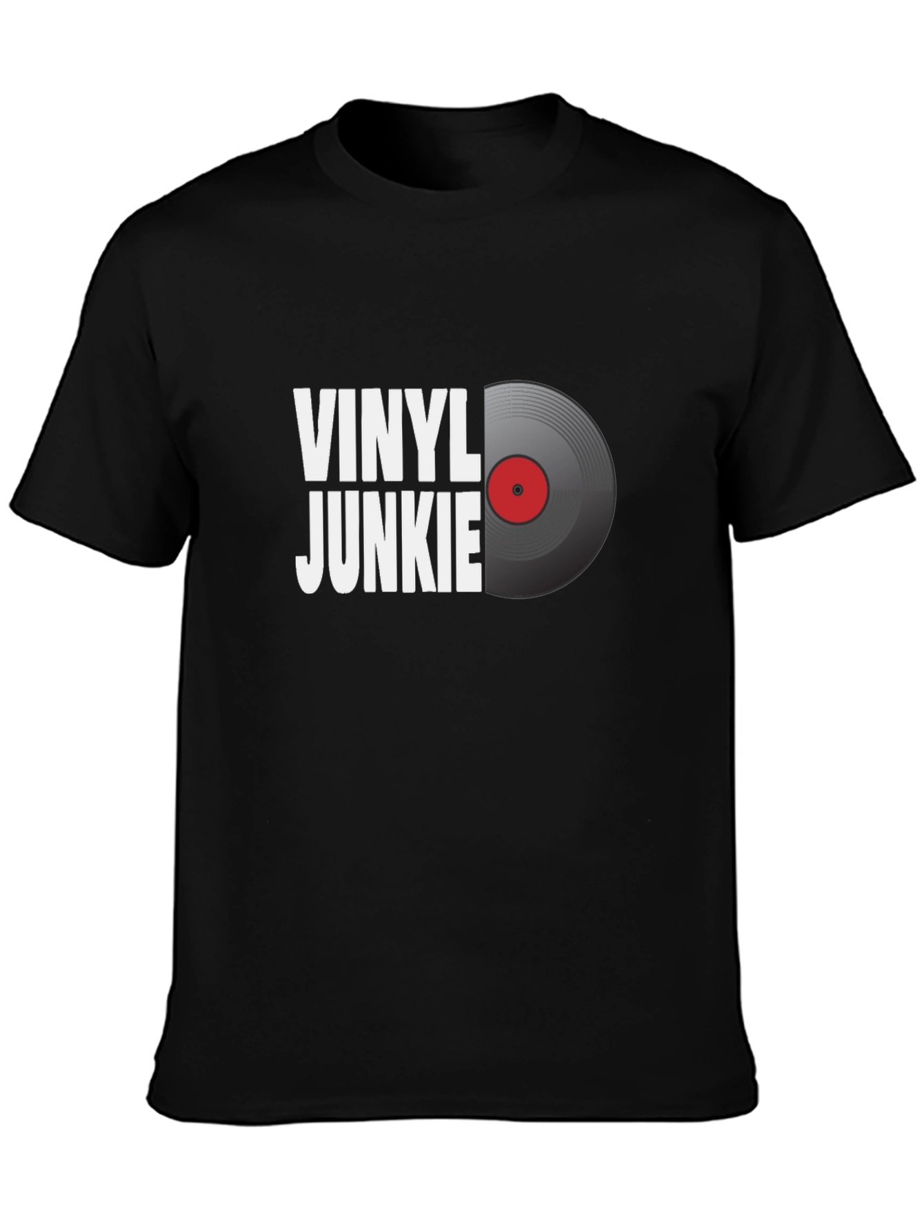 Vinyl Junkie Graphic T-Shirt - Music Lover Tee