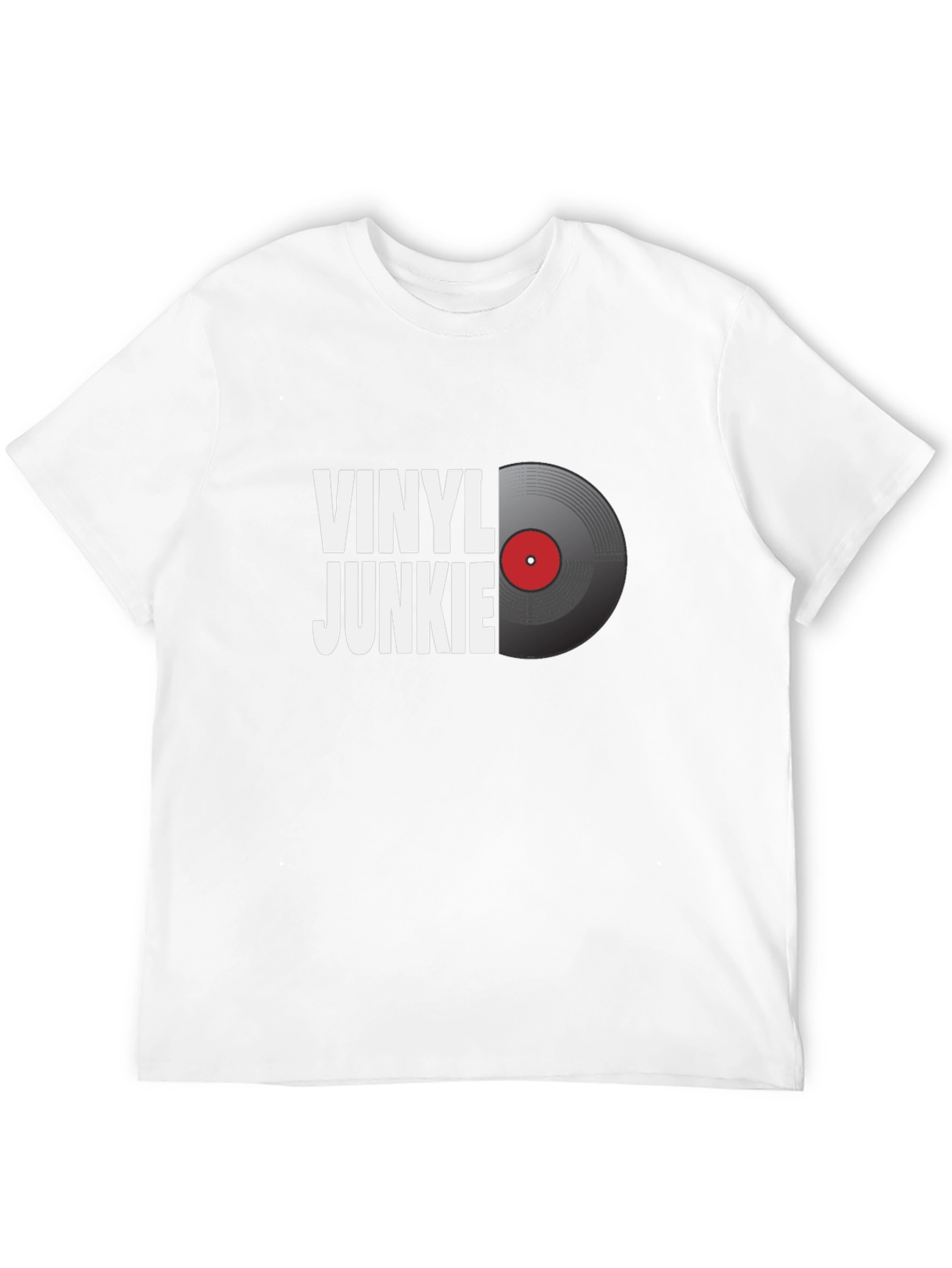 Vinyl Junkie Graphic T-Shirt - Music Lover Tee