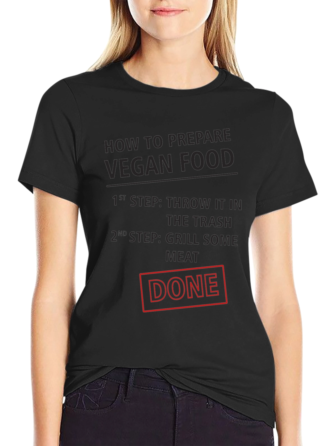 Funny Vegan Food T-Shirt - Grill Meat