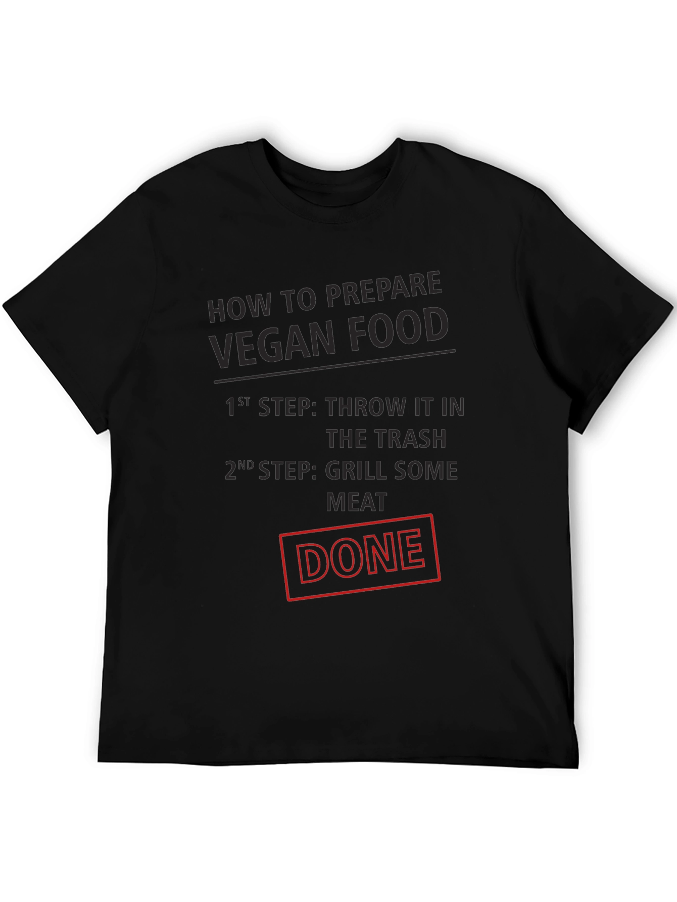 Funny Vegan Food T-Shirt - Grill Meat