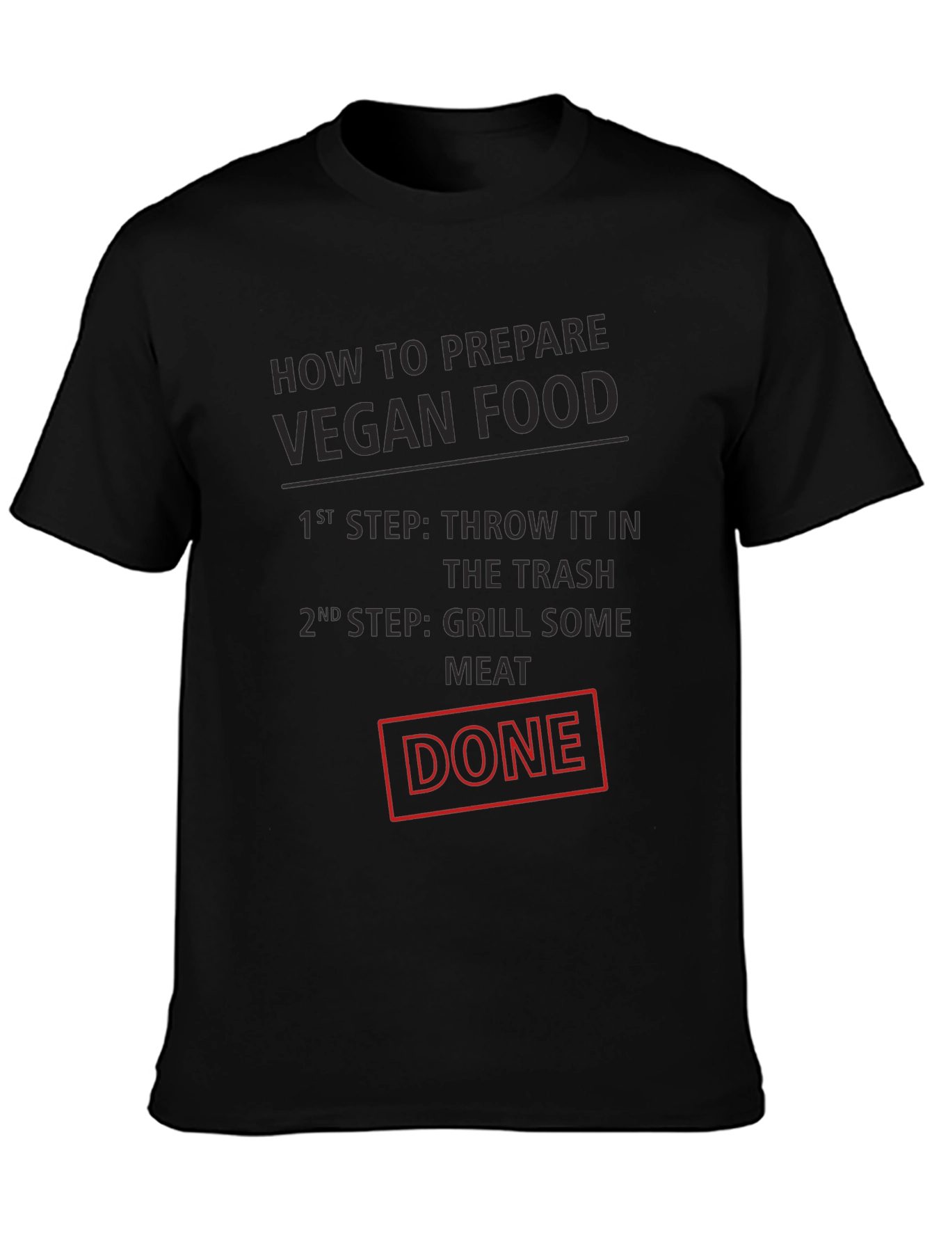 Funny Vegan Food T-Shirt - Grill Meat