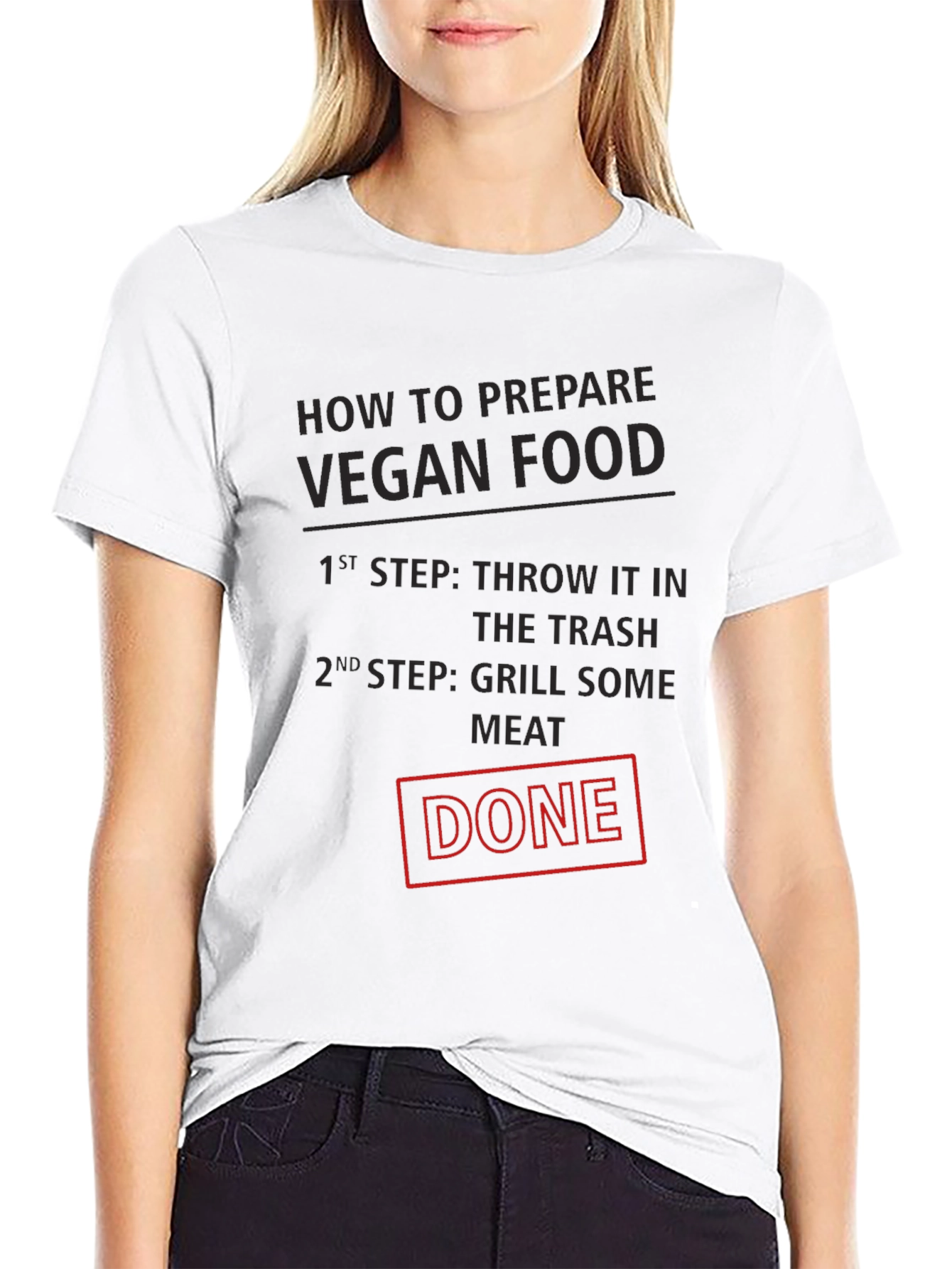 Funny Vegan Food T-Shirt - Grill Meat