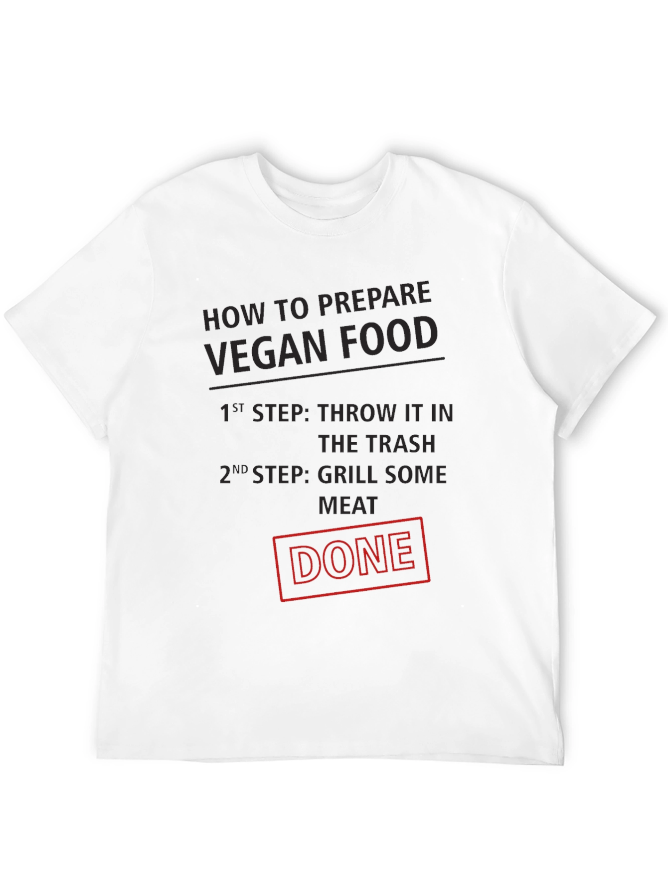 Funny Vegan Food T-Shirt - Grill Meat
