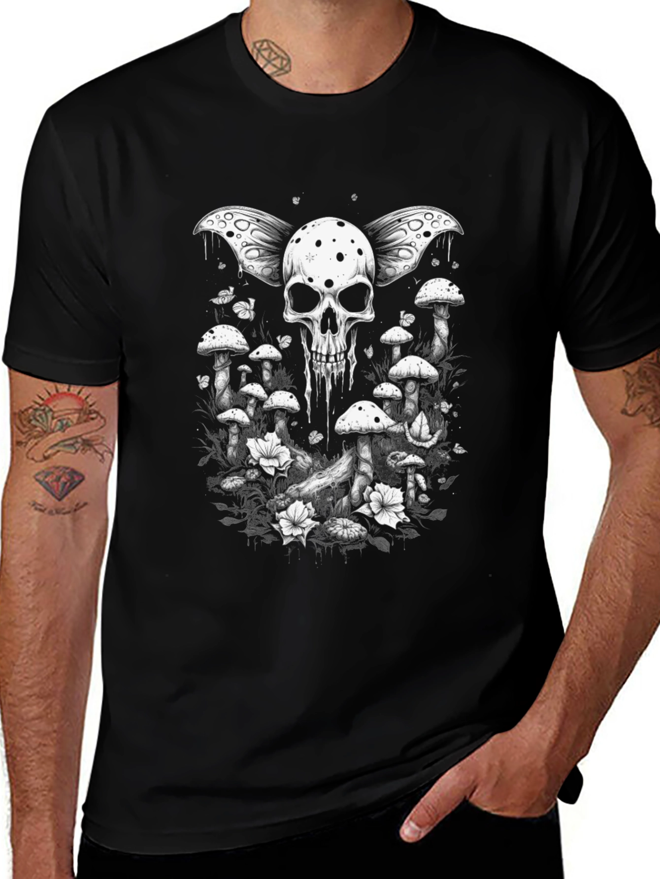 Skull & Mushroom Graphic Tee