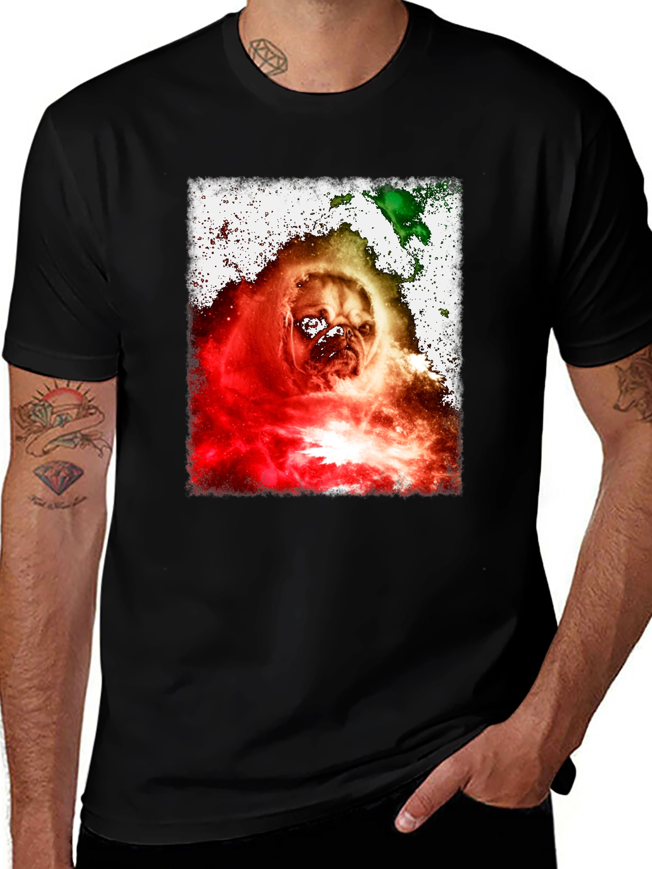 Pug Galaxy T-Shirt - Unique Graphic Tee
