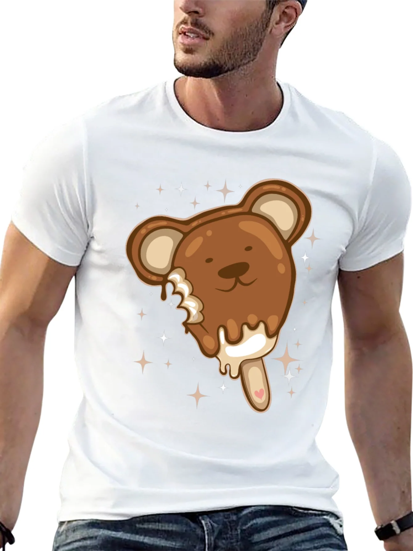 Bear Ice Cream Graphic T-Shirt