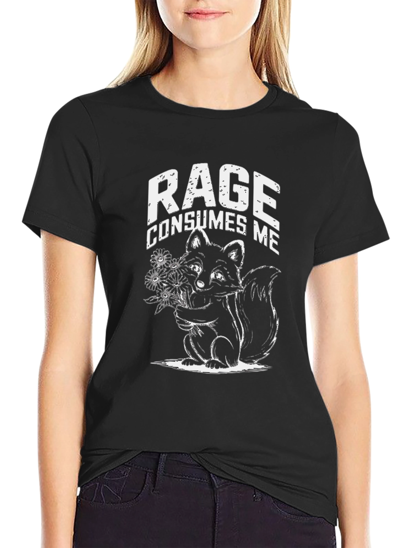 Rage Consumes Me T-Shirt | Black Squirrel Graphic Tee