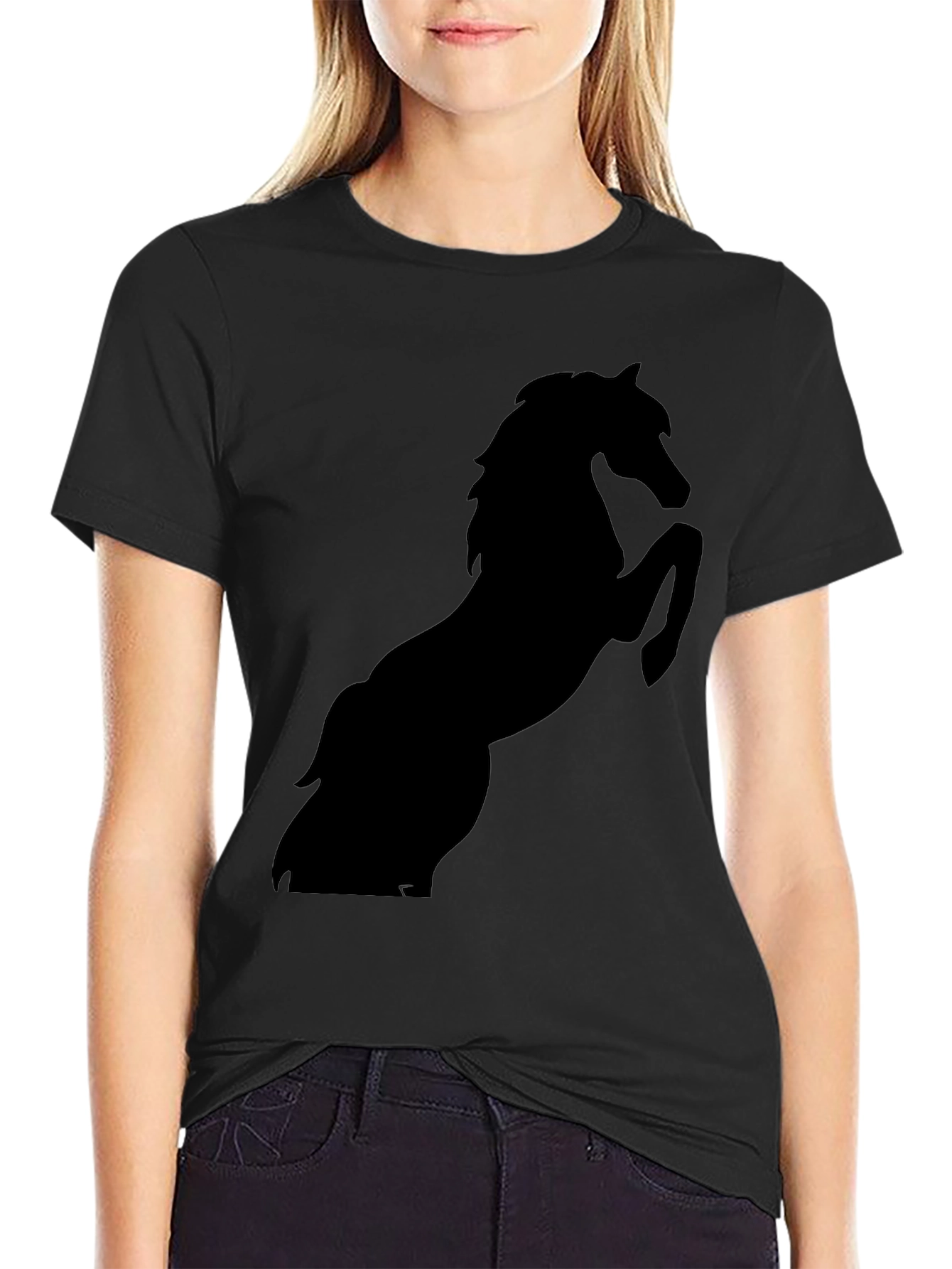 Black Horse Silhouette Graphic Tee